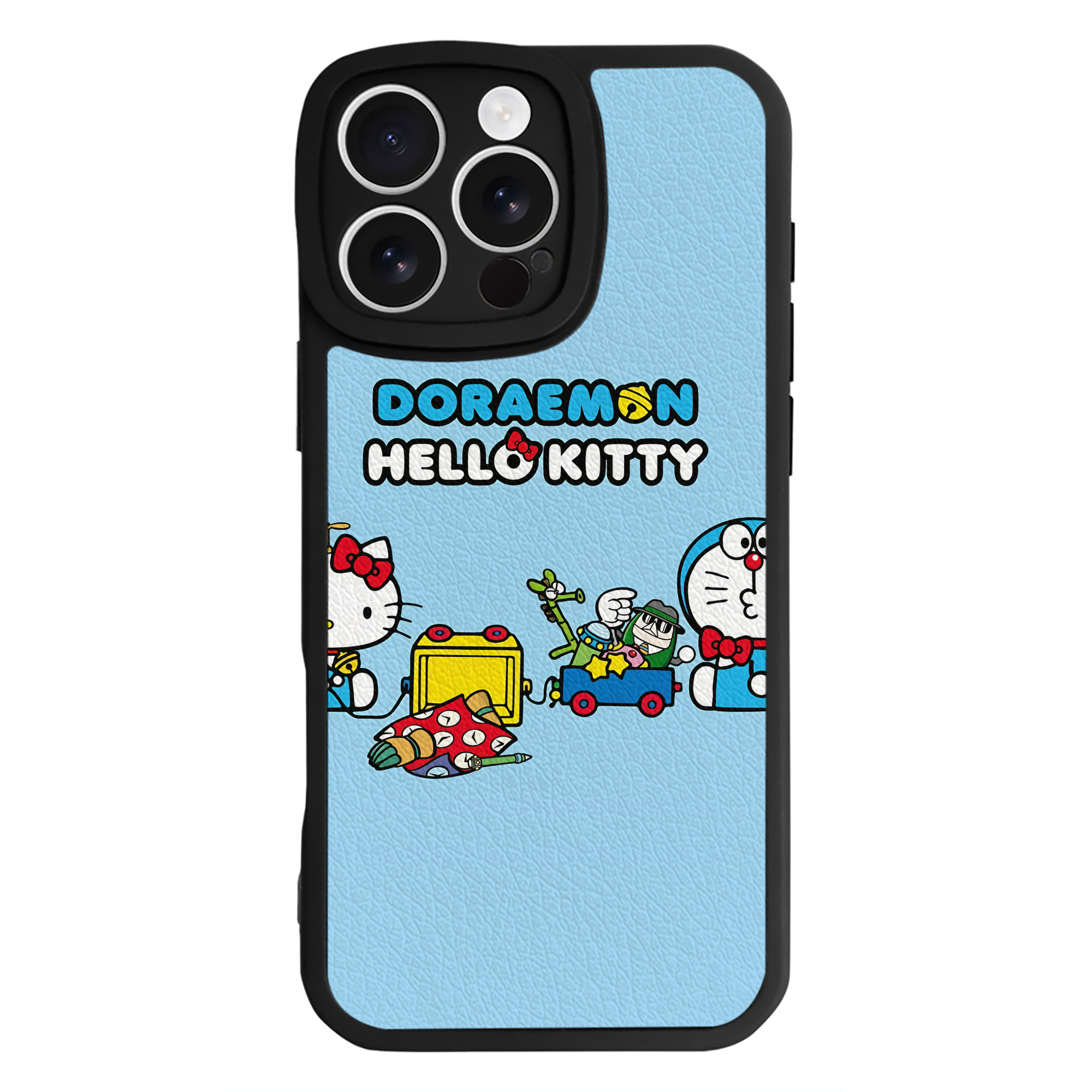 （画像用） ドラえもん Doraemon 【iPhone 16シリーズ対応】シリコンスマホケース（レザー調） 材質：シリコン